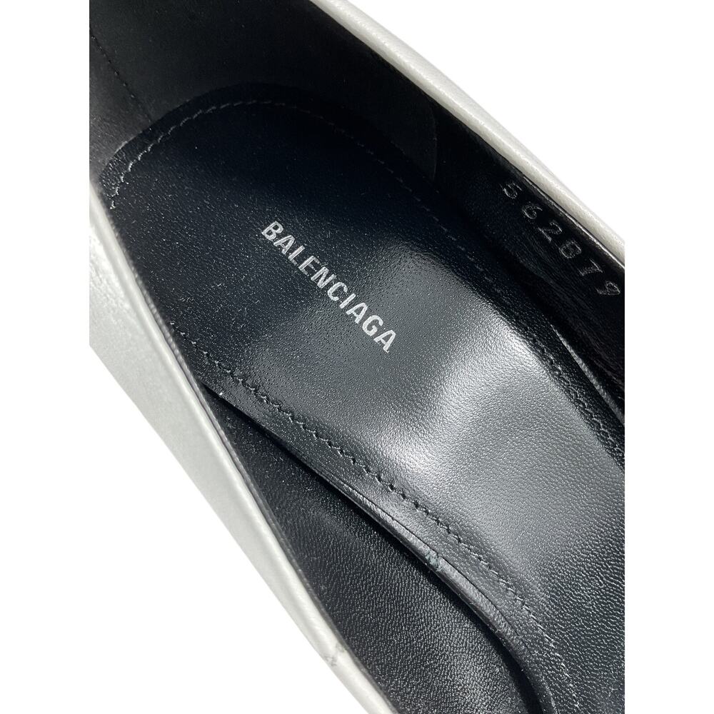 Balenciaga Sleek White Square Knife Pumps Size EU 37.5 / US 7.5 - Picture 7 of 10